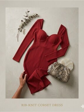 ASOS DESIGN Curve Ribbed Knit Midi Bodycon Dress Oxblood Red Women’s 14 NWT